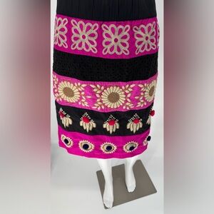 Anthropologie Leifsdottir Embroidered Catrina Pencil Skirt NWOT Sz. 6